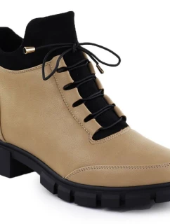 Béžové dámské boty model 21905622 - JEZZI