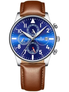 Pánské hodinky Chronograph Sapphire Brown and Blue model 21807531 - Giewont