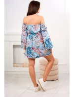 Španělské květinové šaty v mátové barvě Španělské květinové šaty v mátové barvě