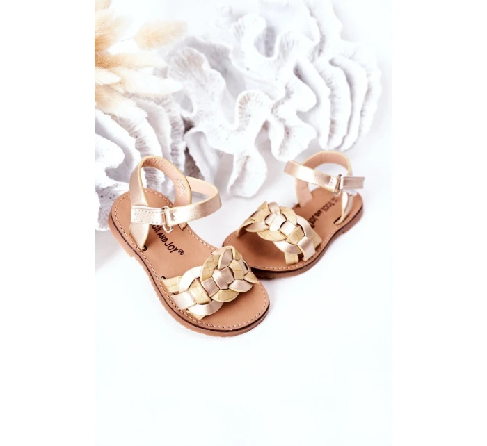 Dětské Sandály S Hadím Vzorem Zlaté Baxlee Dětské Sandály S Hadím Vzorem Zlaté Baxlee