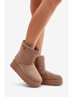 Vysoké dámské sněhule na platformě Big Star model 21677572 béžové - Big Star Shoes Vysoké dámské sněhule na platformě Big Star model 21677572 béžové - Big Star Shoes