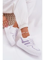 Dámské Tenisky Na Platformě Fialové model 21687825 - Boto Dámské Tenisky Na Platformě Fialové model 21687825 - Boto