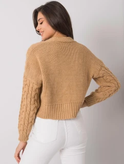 Dámský svetr D90031J90792A1 velbloudí barva