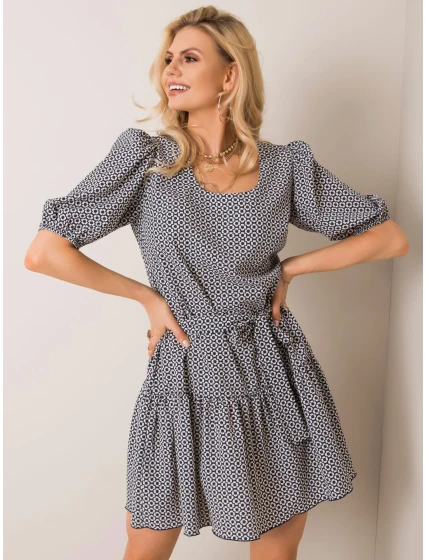 Šaty LK SK model 17502798 bílá a tmavě modrá - FPrice