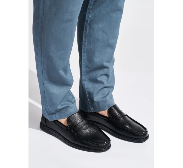 Zajímavé  polobotky pánské černé