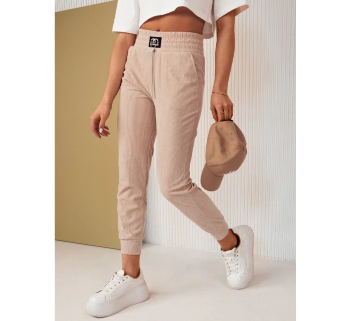 Dámské tepláky DERCY beige FashionStreet UY2043