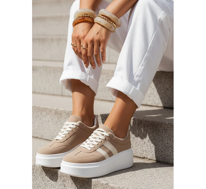 FashionStreet béžové dámské tenisky ZY1377