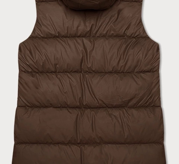 Hnědá dámská prošívaná péřová vesta S'West (B8223-14)