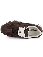 Dámské semišové hnědé kožené polobotky model 22068887 - VINCEZA Dámské semišové hnědé kožené polobotky model 22068887 - VINCEZA