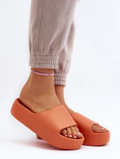 Dámské žabky na tlusté podrážce oranžové model 21649917 - Boto