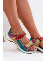 Kožené Dámské Sportovní Sandály  Multikolor model 21695384 - VINCEZA