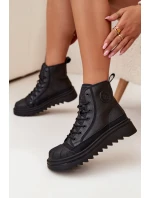 Vysoké Dámské Tenisky Zateplené Big Star OO274A355 Černé Vysoké Dámské Tenisky Zateplené Big Star OO274A355 Černé