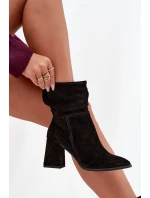 Kozačky z přírodního semiše vyhřívané na podpatku s Černé model 21718472 - Zazoo Kozačky z přírodního semiše vyhřívané na podpatku s Černé model 21718472 - Zazoo