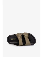 Lehké pánské pantofle s přezkami Big Star Tmavě zelená Lehké pánské pantofle s přezkami Big Star Tmavě zelená