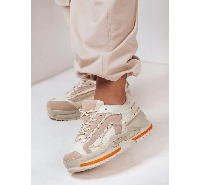 Dámské tenisky na platformě beige model 21983158 - Dstreet