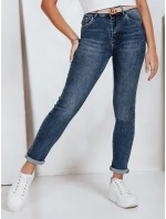 Dámské úzké džíny s vysokým pasem modré FashionStreet UY2798