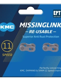 KMC 11R konektor EPT 2 kusy stříbrný 11řadý blistr