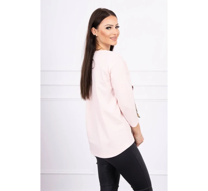 3D grafická halenka Noteworthy pudrově růžová 3D grafická halenka Noteworthy pudrově růžová