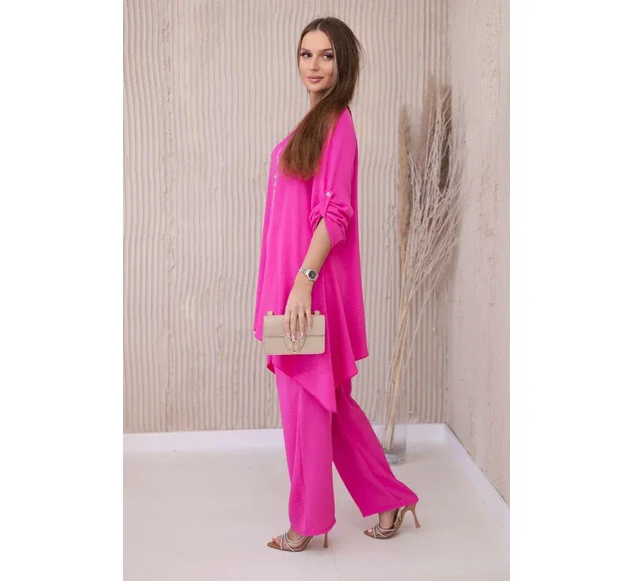 Sada halenky + kalhot s přívěskem fuchsie Sada halenky + kalhot s přívěskem fuchsie