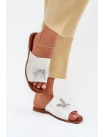 Dámské sandály na plochém podpatku se vázáním stříbrné model 21701710 - EVENTO