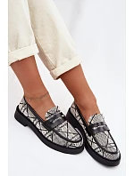 Dámské vzorované černé Mokasyny Barisa
