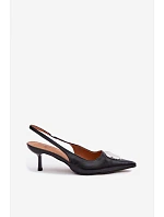 Dámské sandály na podpatku s ozdobným detailem Isadora