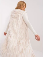 Kamizelka AT KZ model 20493296 1.06 ecru - FPrice Kamizelka AT KZ model 20493296 1.06 ecru - FPrice