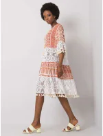 Šaty DHJ SK 13567.41P tmavě oranžová