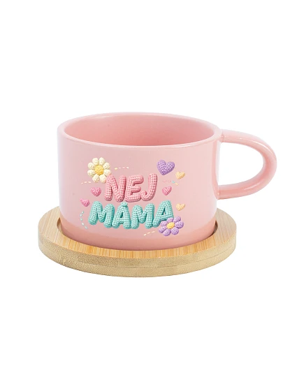 NEJ MÁMA - růžový hrníček makronka 200 ml NEJ MÁMA - růžový hrníček makronka 200 ml