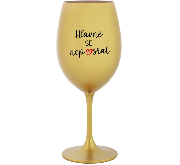 SE  zlatá sklenice na víno 350 ml model 21860821 - Giftela