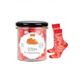 PONOŽKY SOXO VE SKLENICI - JAHODOVÝ DŽEM