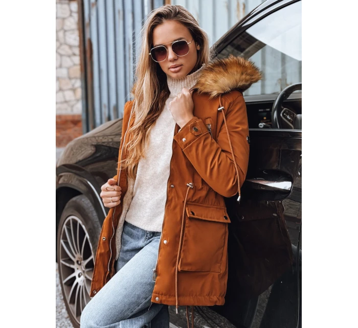 Dámská parka STELLA camel FashionStreet TY3182 Dámská parka STELLA camel FashionStreet TY3182