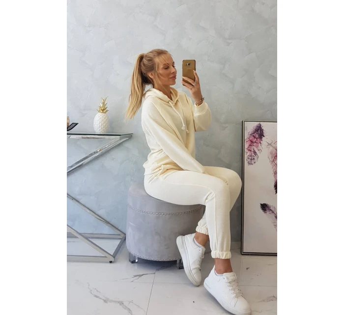 Tepláková souprava s kapucí ecru Tepláková souprava s kapucí ecru