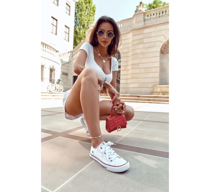 Dámské Klasické Nízké Tenisky Big Star DD274336 Bile Dámské Klasické Nízké Tenisky Big Star DD274336 Bile