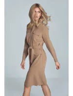 Dámské šaty M706 hnědé - Figl