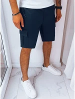 Pánské tmavě modré teplákové šortky FashionStreet SX2233