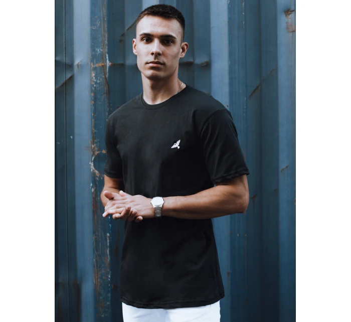 Pánské černé tričko FashionStreet RX5575 Pánské černé tričko FashionStreet RX5575