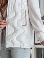 Dámská přechodná prošívaná vesta VESOLITA bílá FashionStreet TY4880 Dámská přechodná prošívaná vesta VESOLITA bílá FashionStreet TY4880