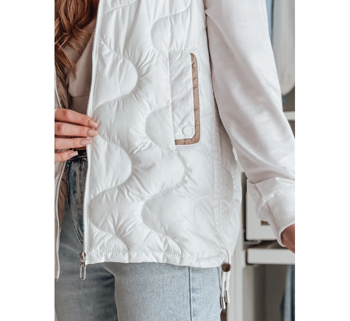 Dámská přechodná prošívaná vesta VESOLITA bílá FashionStreet TY4880 Dámská přechodná prošívaná vesta VESOLITA bílá FashionStreet TY4880