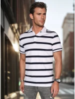 Pánská pruhovaná polokošile bílá Dstreet model 21987934 - FashionStreet