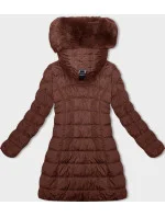 Dámská zimní bunda v barvě s kapucí model 21246489 - LHD Dámská zimní bunda v barvě s kapucí model 21246489 - LHD