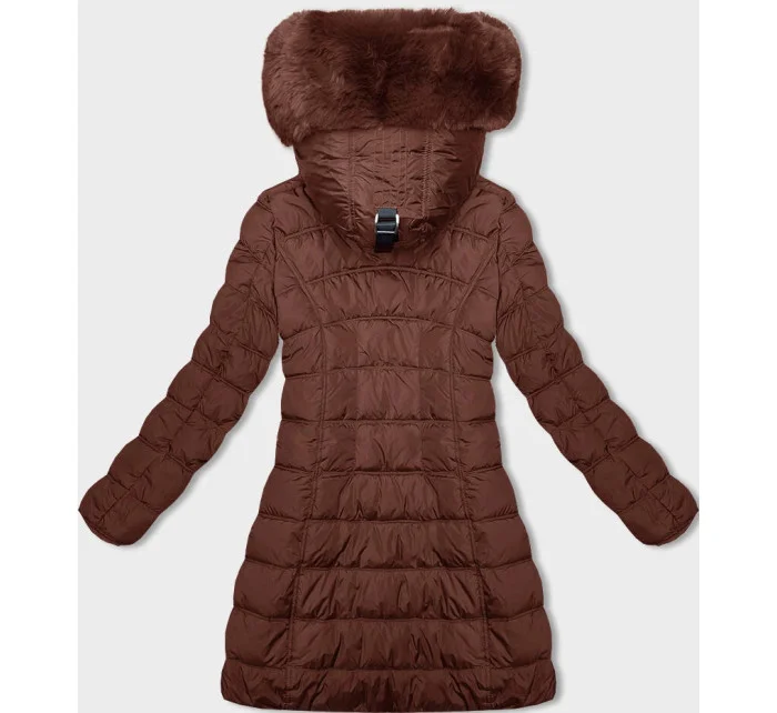 Dámská zimní bunda v barvě s kapucí model 21246489 - LHD Dámská zimní bunda v barvě s kapucí model 21246489 - LHD