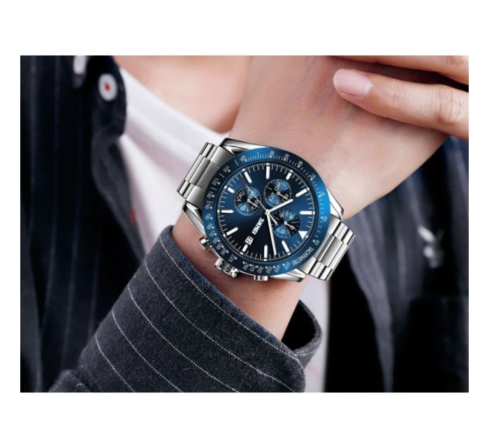 Pánské hodinky Skmei 9253SIBU + BOX Pánské hodinky Skmei 9253SIBU + BOX