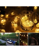 SOLÁRNÍ ZAHRADNÍ SVĚTLO GIRLANDA SOLÁRNÍ ŘETĚZ 4,9 M 40LED TEPLÁ BÍLÁ