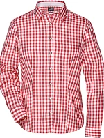 Daiber JN 637 Popelínová kostkovaná halenka tradiční styl 02.0637 red/white