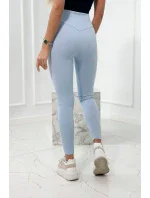 Pruhované legíny modré