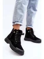 Zateplené semišové dámské botky Trapery černé Jailina Zateplené semišové dámské botky Trapery černé Jailina