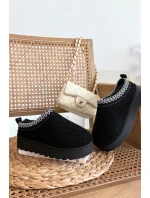 Dětské sněhule s kožešinou Černé model 21711298 - Boto