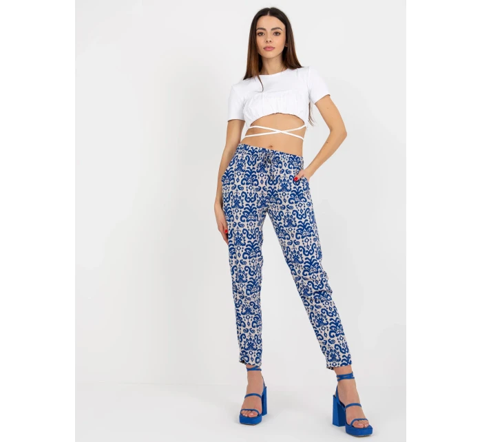 Dámské kalhoty D73770M61869J tmavě modré - FPrice Dámské kalhoty D73770M61869J tmavě modré - FPrice