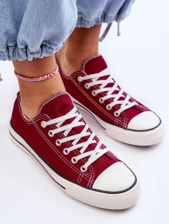 Klasické nízké dámské tenisky burgundské Vegas